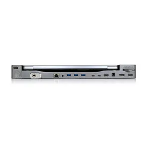 LandingZone Dockingstation mit Notebook-Ständer für MacBook Pro M1 - Zubehör für Geräte zur Datenverarbeitung, bietet UHD 4K HDMI Unterstützung und mehrere Anschlüsse für optimale Konnektivität und Ladefunktion.