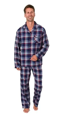 Normann Herren Flanell Schlafanzug Karo in Übergröße - Eleganter Herren Pyjama aus weichem Flanell in zeitloser Karo Optik. Ideal für kalte Nächte, angenehm warm und in Übergrößen erhältlich. Qualität von Normann seit 1903.