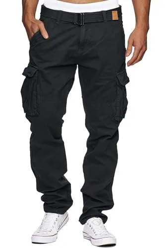 Indicode Herren Cargohose William aus Baumwolle mit 7 Taschen | Outdoorhose Navy, 3XL - Bequeme Cargohose von INDICODE aus hochwertiger Baumwolle. Mit 7 praktischen Taschen für viel Stauraum und einem lässigen Schnitt ideal für jeden Tag. Hochwertige Verarbeitung garantiert! Recycelte Verpackung für mehr Nachhaltigkeit.