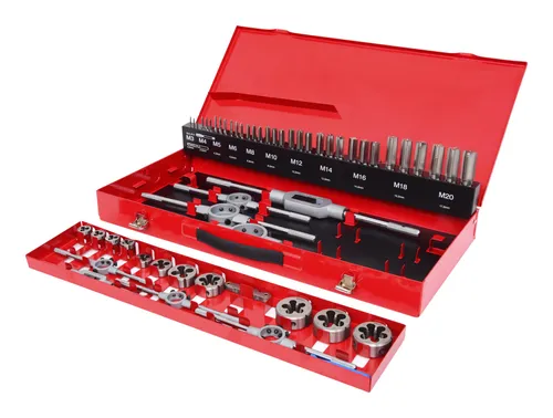 KS Tools 331.0654 HSS Gewindeschneidwerkzeug-Satz, 54-tlg. - Handgewindebohrer Set mit 54 Teilen, ideal für präzise Gewindeschneidarbeiten in verschiedenen Materialien.