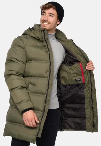 Indicode Winterjacke Leugene, Army - Moderne Jacke in Army-Grün, ideal für kalte Tage. Mit Kapuze und Regular Fit für optimalen Tragekomfort – perfekt für den urbanen Casual-Look.