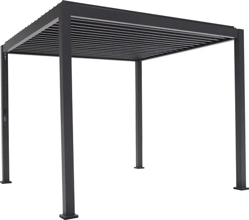 Mirador Pergola Basic 3x3 anthrazit – Elegante Terrassenüberdachung - Pavillon mit hochwertigem Aluminiumrahmen in Anthrazit, bietet optimalen Sonnenschutz und ist ideal für entspannte Stunden im Freien.