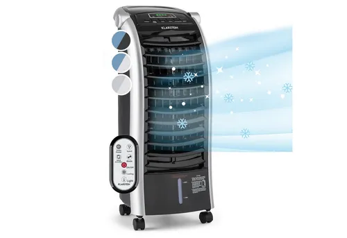Klarstein Maxfresh Ventilator Luftkühler 4-in-1 - Klimaanlage mit 6L-Wassertank, 55W Leistung und praktischem Timer für erfrischende Kühlung an heißen Tagen. Ideal für Schlaf- und Wohnräume!