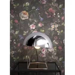 Newroom Vliestapete Schwarz - Romantische Blumen Tapete für Wohnzimmer und Schlafzimmer - Elegante Vliestapete in Schwarz mit romantischem Blumenmuster, ideal für stilvolle Wohnräume. Wasser- und dampfbeständig, leicht zu verarbeiten und restlos abziehbar.