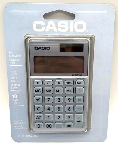 Casio Taschenrechner SL-1000SC-BU Solar & Batterie Neu