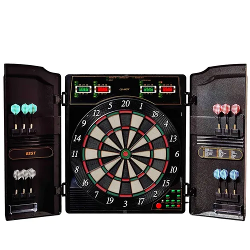B Best Sporting Dartautomat Oxford Evolution - Elektronische Dartscheibe mit 12 Dartpfeilen und Ersatzspitzen, ideal für spannende Darts-Abende mit Freunden oder Familie.