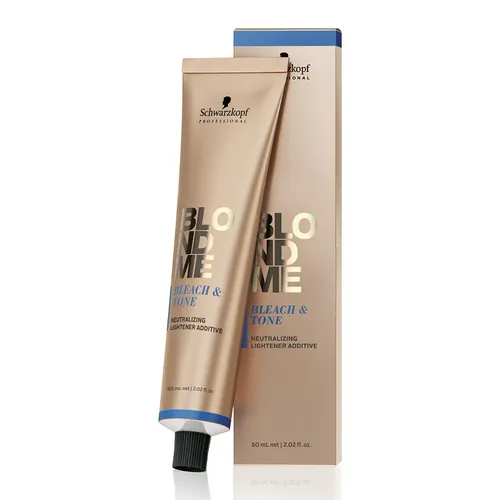 Schwarzkopf BlondMe Bleach & Tone Ash 60ml - Haarfärbemittel für strahlende, aschblonde Ergebnisse. Ideal für kreative Farbnuancen und professionelle Anwendungen.
