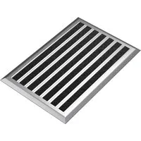 Aluminium Fußmatte grau 40 x 60 cm - Hochwertige Fußmatte für außen mit rutschfester Gummibeschichtung, schmutz- und feuchtigkeitsabweisend – ideal für Eingangsbereiche und Flure.