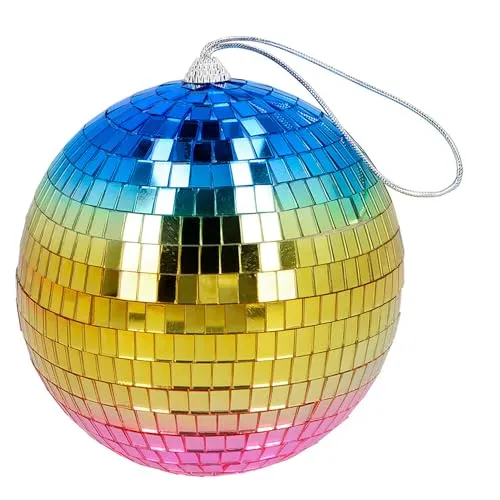 Boland - Glänzende Discokugel, Durchmesser ca. 15 cm, Disco Fever, Hängedeko, Dekoration für Party oder Silvester