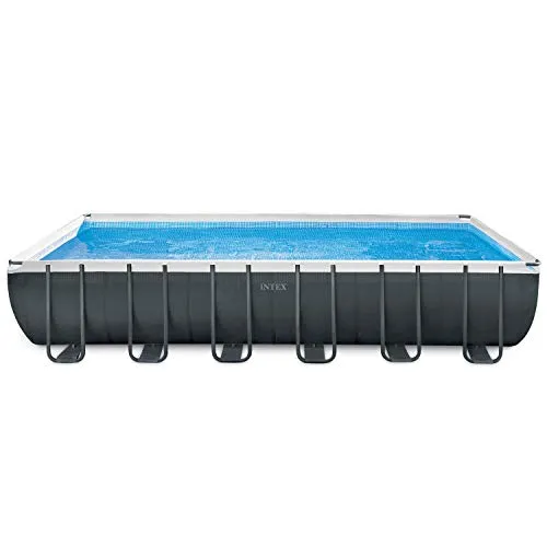 Intex Swimming Pool 732x366x132 Frame Pool Set 26364 - Hochwertiger Stahlrahmen-Pool mit 31.805 l Wasserinhalt, präzisionsgefertigtem Verriegelungssystem und Sandfilteranlage für erfrischenden Badespaß im eigenen Garten.
