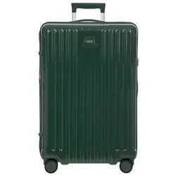 Bric's Positano 4 Rollen Trolley 69 cm - Grün - Hochwertiger Koffer mit 4 Rollen für müheloses Reisen, stilvolles Design und ideal für Kurztrips oder längere Reisen.