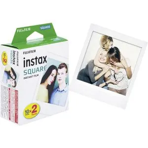 FUJI Instax Square SQ10 SQ6 SQ1 - 2 x 10 SQUARE Filme für 20 Aufnahmen, ideal für kreative Fotomomente und perfekte Bildgröße 62 x 62mm