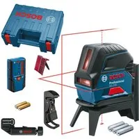 Bosch Professional Kreuzlinienlaser GCL 2-50 – Präzise Nivellierung - Messgeräte für präzise horizontale und vertikale Nivellierung, selbstnivellierend, robust mit Spritzwasserschutz und vielseitiger Befestigungsmöglichkeit.