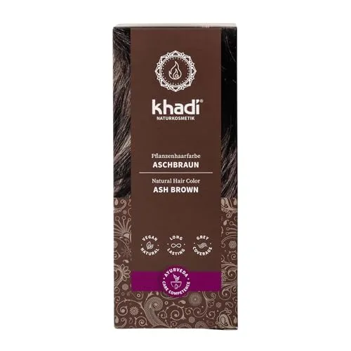 khadi Pflanzenhaarfarbe Aschbraun 100 g - Verleihen Sie Ihrem Haar mit khadi Aschbraun einen natürlichen, matten Braunton ohne Rottöne. Die pflanzlichen Inhaltsstoffe sorgen für lebendige Farbe und Pflege – für glänzendes, voluminöses Haar in einem Schritt!