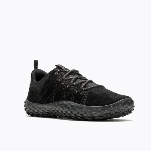 Merrell Herren Wrapt Black Sneaker, Schwarz, 43 EU - Laufschuhe mit zweifarbigen Schnürsenkeln für einen klassischen Look, optimalen Tragekomfort und durchgehender Zunge gegen Schmutz.