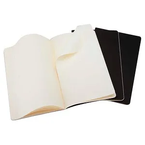 MOLESKINE Notizheft Cahier A6 - 3er Pack, blanko, mit heraustrennbaren Blättern und praktischer Innentasche für Notizen