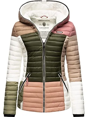 Navahoo Damen Übergangsjacke Colorblocking - Funktionsjacke im trendigen Colourblocking Style, wasserabweisend und ideal für die Übergangszeit mit hohem Tragekomfort und tailliertem Schnitt.