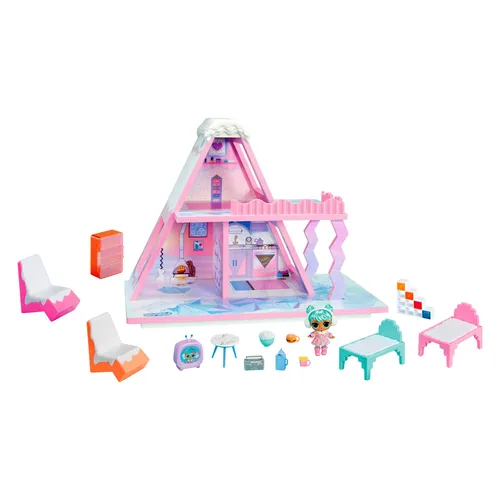 L.O.L. Surprise! Winter Snow Chalet - Spielfigur Spielsets mit 15+ Überraschungen, 2 Etagen und exklusiver Puppe Ice Ice BB in frostiger Mode – perfekt für kreative Winterabenteuer!