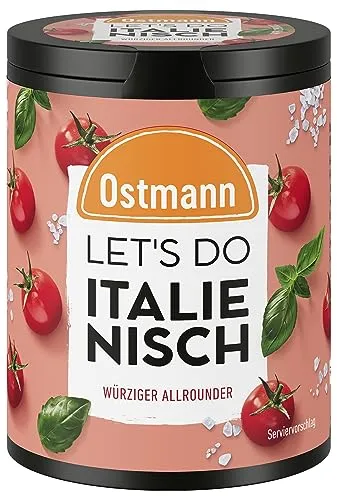 Ostmann Gewürze - Let's Do Italienisch | Gewürzzubereitung für Pasta und Bruschetta - Kräuter für italienische Küche, aromatische Mischung mit Oregano und Knoblauch in recyclebarer Metalldose, ideal für würzige Gerichte.