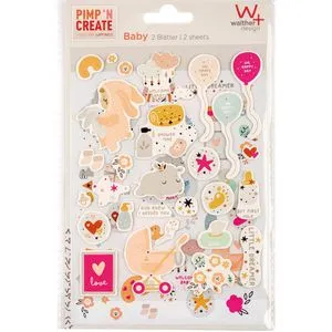walther-design Sticker Baby, pimp and create, 2D und 3D, Geburt/Babyglück, 70 Aufkleber, 70 Stück