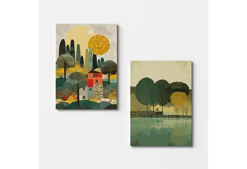 Wallity Leinwandbild 100% CANVAS, 50 x 70 cm (2 Pieces) T1319, (2 St)