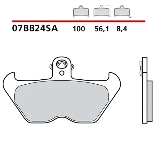 Brembo Sinter Bremsbeläge vorne 07BB24SA für BMW K1200 LT & K 1200 RS - Bremsbeläge für vorne, aus hochwertigem Sintermetall für optimale Bremsleistung und Sicherheit auf der Straße.