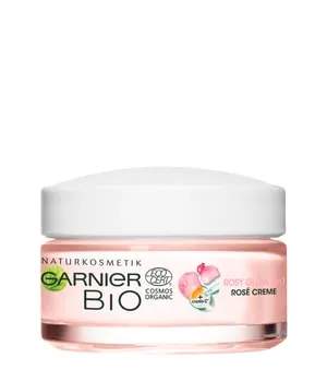 Garnier Bio Rosy Glow 3in1 Gesichtscreme - Tagespflege für müde Haut mit Bio-Hagebutten-Öl und Vitamin C, sorgt für einen jugendlichen Glow und mehr Elastizität, spürbare Ergebnisse bereits nach der ersten Anwendung.
