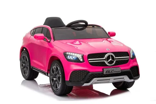 ES-TOYS Kinderfahrzeug - Elektro Auto Mercedes GLC, lizenziert mit 12V Akku, Ledersitz und 2,4 GHz Fernsteuerung für unvergesslichen Fahrspaß