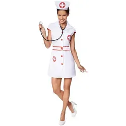 dressforfun Kostüm Frauenkostüm sexy Krankenschwester, Sexy, kurzes Kleid rot L | L
