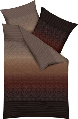Kaeppel Bettwäsche Gradient, Mako-Satin, 2-teilig braun - Bettwäsche-Set aus 100% Baumwolle in elegantem Mocca, mit verdecktem Reißverschluss für einfachen Bezug. Pflegeleicht, bis 60°C waschbar und OEKO-TEX® zertifiziert.