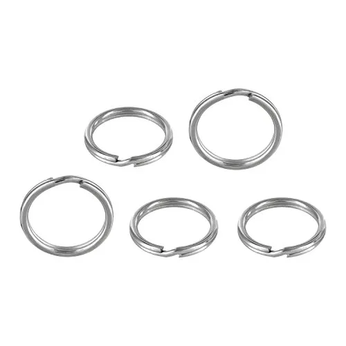 AURORIS - kleine Schlüsselringe aus Edelstahl - Größe wählbar - Variante: 8 mm / 20 Stück