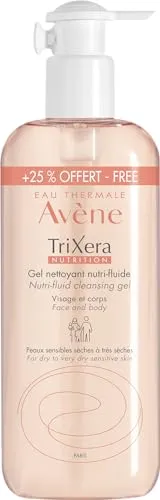Avène Trixera Nutrition Nettoyant Nutri-Fluide 500 ml - Sanftes Reinigungs-Gel für empfindliche, trockene Haut. Seifenfrei und hypoallergen, ideal für die tägliche Hygiene der ganzen Familie. Schützt vor Austrocknung und sorgt für ein angenehmes Hautgefühl.