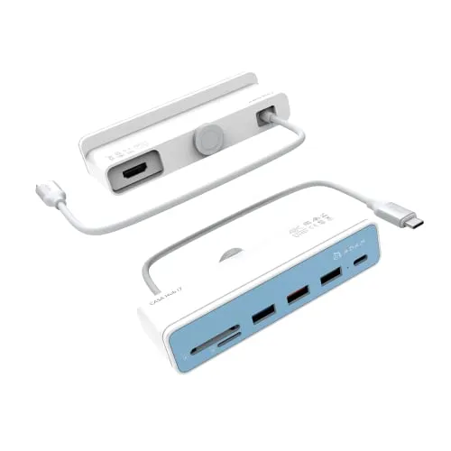 ADAM elements CASA Hub i7 7-in-1 | Apple iMac 24" (2021) | 7 farbige Frontblenden | AAPADHUBI7WH