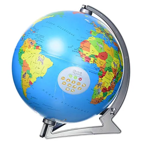 Ravensburger 00793 Globe Interactif Tiptoi - Elektronisches Lernspiel - Interaktiver Globus für spannende Entdeckungsreisen, ideal für Kinder ab 7 Jahren. Erkunde Länder, Sprachen und spiele 4 aufregende Spiele!