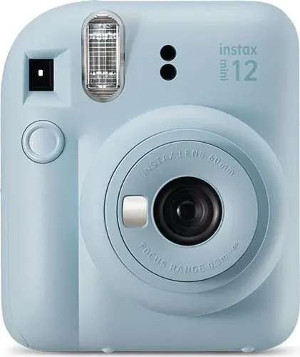 INSTAX Mini 12 Sofortbildkamera Pastel-Blue - Automatische Belichtung, Selfiespiegel und einfacher Nahaufnahme-Modus für perfekte Sofortbilder