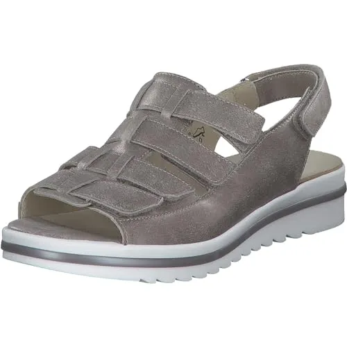 Waldläufer Selma 927003 Damen Sandalette - elegante offene Schuhe für den Sommer STEIN UK4 - EU37