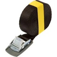 Conacord Spanngurt PES Klemmschloss mit Schutzplatte 25 mm Länge 2 m Schwarz