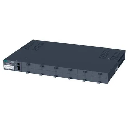 Siemens SCALANCE XR324-12M TS Switch - Layer 2 Switch mit 24 Ports für 10/100/1000 Mbps, ideal für industrielle Netzwerke, managebar und robust mit IP20 Schutz.