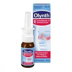 Olynth E 0,1 % Nasenspray für Schulkinder und Erwachsene - Praktisches Dosierspray zur Unterstützung der Nasenpflege bei Schnupfen und allergischen Reaktionen. Ideal für Schulkinder und Erwachsene, um die Atmung zu erleichtern.