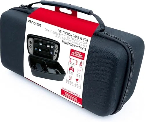 NACON Switch 2 Tragetasche – Kompakt & Wasserfest - Games - Ideal für die geordnete Aufbewahrung Ihrer Switch 2-Konsole, Spiele und Zubehör. Schützt vor Stößen und ist wasserabweisend für sorgenfreies Reisen.