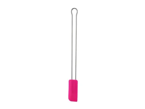 RÖSLE Teigschaber Pink Charity Edition, Hochwertiger Teigspachtel als Back- und Kochhelfer, strapazierfähiges Silikon, 26 cm, schmal, Edelstahl 18/10, -30°C bis +230°C, Spülmaschinengeeignet