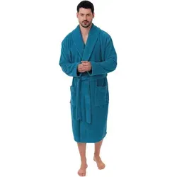 Wewo fashion Herrenbademantel 1105 - Kuscheliger Velours-Bademantel in Langform, ideal für entspannte Momente. Hochwertige Materialien und ein eleganter Schalkragen sorgen für Komfort und Stil.