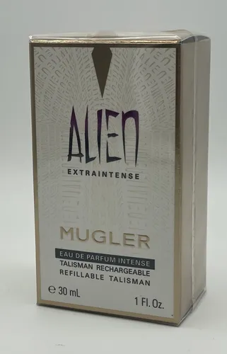 MUGLER Alien Extraintense Eau de Parfum 30 ml - Alien Duft für Frauen, hyper-sinnlich und nachfüllbar – entfaltet Ihre innere Stärke mit einer dramatischen Vanille-Holz-Komposition.