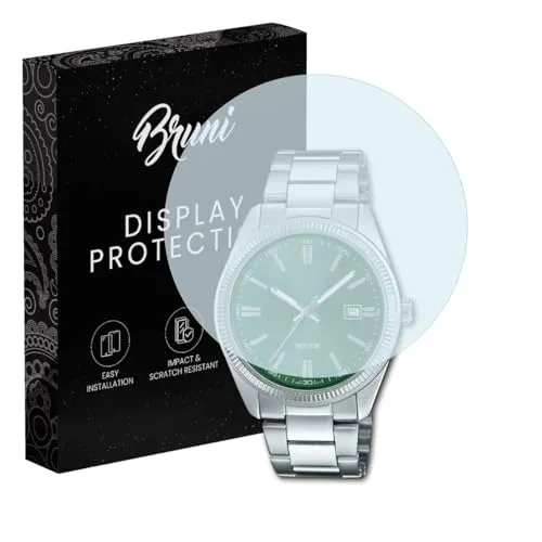 Bruni Schutzfolie kompatibel mit Casio MTP-1302PD-3AV Folie, glasklare Displayschutzfolie (2X)