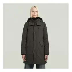 G-Star Damen Wodan Jacke D26967-D908-995 in Dunkelgrau (XL) - Elegante Wodan Jacke für Damen in schmaler Passform. Mit Stehkragen, Kapuze und praktischen Verschlüssen bietet sie Stil und Komfort für jeden Anlass. Ideal für modebewusste Frauen.