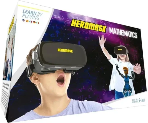 Heromask: VR Headset mit Mathe Spielen für Kinder - Interaktives VR Spielzeug für Kinder von 5 bis 12 Jahren, das Mathematik spielerisch lehrt – ideal als Geschenk zu Geburtstag oder Weihnachten!