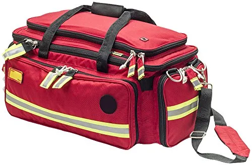 ELITE BAGS Critical First-Responder-Tasche - rot - Erste-Hilfe-Set für Haushalt & Arbeitsplatz, ideal für umfangreiche Notfallversorgung mit Modultaschen und Ampullarium, leicht zu tragen dank flexiblem Rucksacktragesystem.