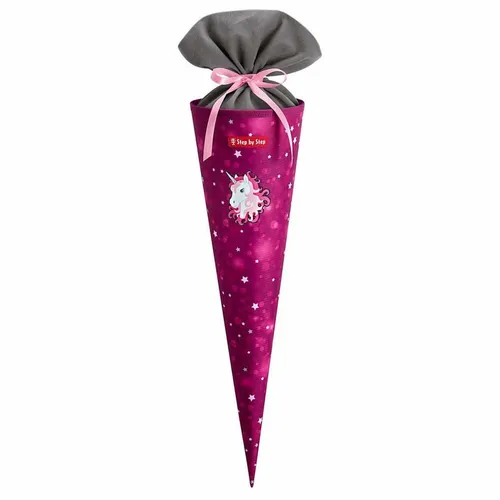 Step by Step Schultüte „Sweet Unicorn Nuala“, Beere-rosa - Schultüten aus recycelten PET-Flaschen, mit 5 l Füllvolumen, sicherem Stoffverschluss und passendem Design für den Schulranzen.