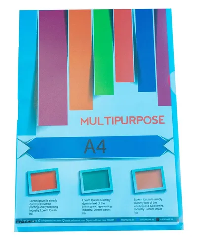Exacompta 58509E 10x Packung mit 100 Sichthüllen A4, PP genarbt 120 - Farben sortiert