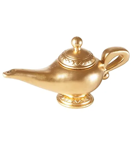 W WIDMANN MILANO Party Fashion - Wunderlampe 23 x 12 cm, orientalische Genie Lampe für Karneval, Mottopartys oder Dekoration